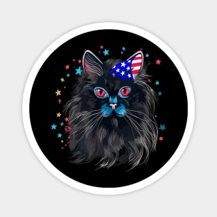 Patriotic Persian Cat Magnet